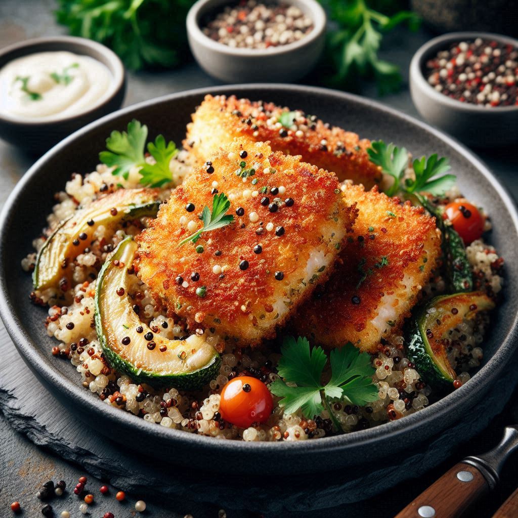 کتلت ماهی سالمون با کینوا OAB